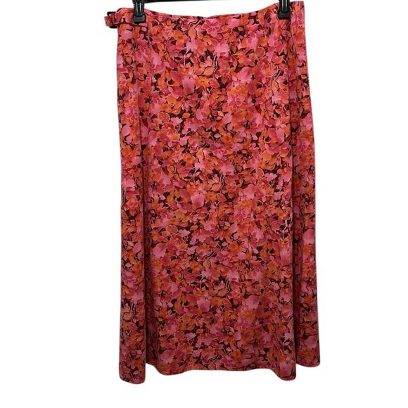 TALBOTS Skirt Womens Size 16 Floral Print Side Zipper Spring - Picture 2 of 5